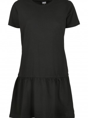 Дамска рокля в черен цвят Urban Classics Ladies Valance Tee Dress 