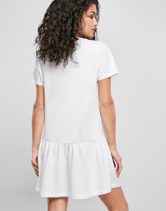 Дамска рокля в бял цвят Urban Classics Ladies Valance Tee Dress, Urban Classics, Рокли - Complex.bg