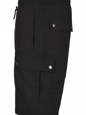 Мъжки къси панталони в черен цвят Urban Classics Nylon Cargo Shorts 