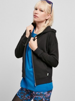 Дамски суичър в черен цвят Urban Classics от органичен памук