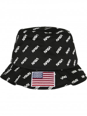 Шапка за риболов с наклонена периферия в черно Mister Tee