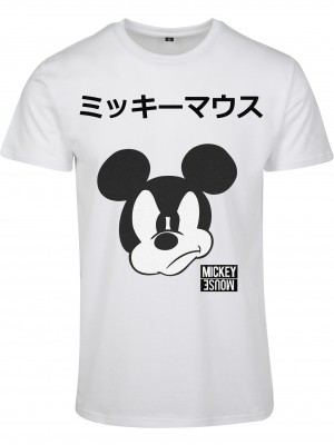 Мъжка тениска в бяло Merchcode Mickey Japanese  Мъжка тениска в бяло Merchcode Mickey Japanese