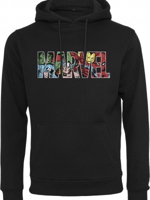 Мъжки суичър в черно Merchcode Marvel Logo Character 