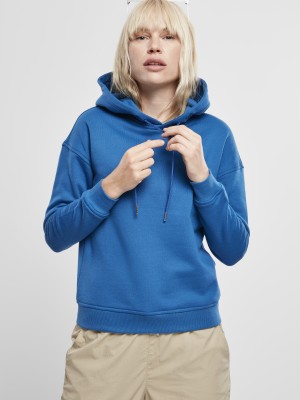 Дамски суичър в кралско син цвят Urban Classics Ladies Hoody sporty blue 