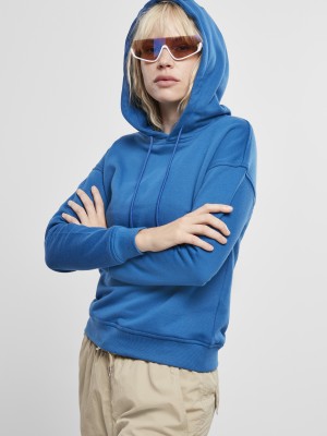 Дамски суичър в кралско син цвят Urban Classics Ladies Hoody sporty blue 