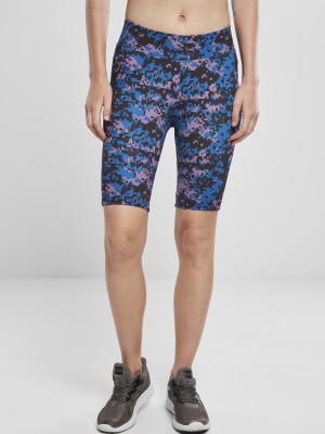 Дамски къс клин в камуфлажен десен Urban Classics High Waist Camo Tech Cycledigital duskviolet camo 