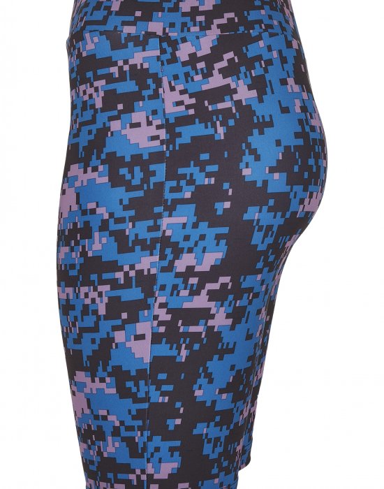 Дамски къс клин в камуфлажен десен Urban Classics High Waist Camo Tech Cycledigital duskviolet camo, Urban Classics, Клинове - Complex.bg