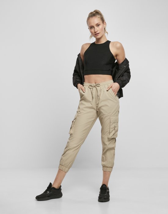 Дамски спортен къс топ Urban Classics Cropped Shiny Rib, Urban Classics, Топове - Complex.bg