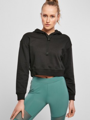 Дамски суичър в черен цвят Urban Classics Ladies Short Terry Hoody