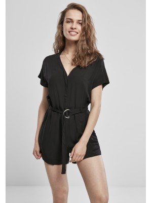 Дамски гащеризон Urban Classics Ladies Short Viscose Belt Jumpsuit 