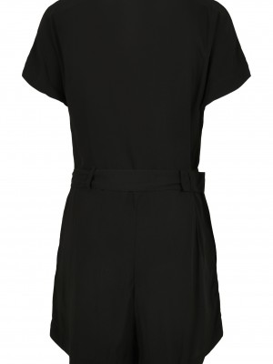 Дамски гащеризон Urban Classics Ladies Short Viscose Belt Jumpsuit 