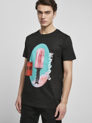 Мъжка тениска в черно Mister Tee