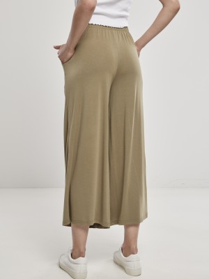 Дамски панталон в каки цвят Urban Classics Ladies Modal Culotte khaki 
