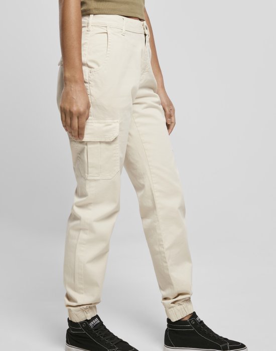 Дамски карго панталон в пясъчен цвят Urban Classics Ladies High Waist Cargo Pants, Urban Classics, Панталони - Complex.bg