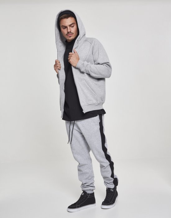 Мъжки изчистен суичър с цип Urban Classics gray TB014C, Urban Classics, Суичъри с цип - Complex.bg