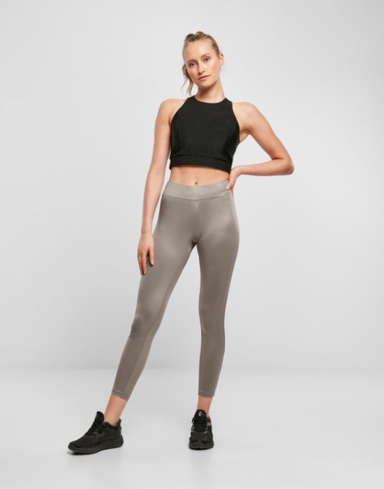 Дамски клин в сив цвят Urban Classics Ladies Imitation Leather Leggings, Urban Classics, Клинове - Complex.bg