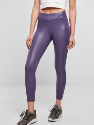 Дамски клин в лилав цвят Urban Classics Ladies Imitation Leather Leggings