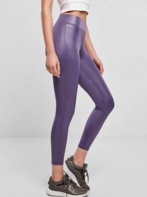 Дамски клин в лилав цвят Urban Classics Ladies Imitation Leather Leggings
