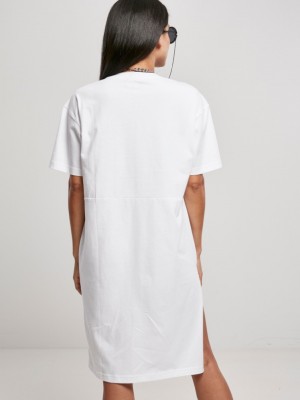 Дамска рокля в бял цвят Urban Classics от органичен памук 