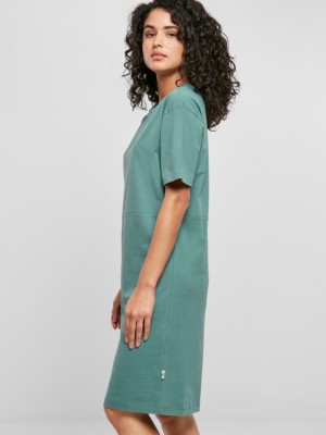 Дамска рокля в цвят мента Urban Classics от органичен памук