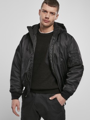 Мъжко яке тип бомбъри в черно Brandit