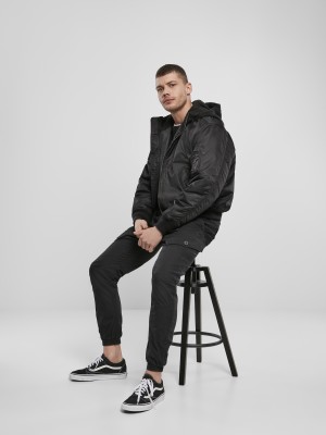 Мъжко яке тип бомбъри в черно Brandit