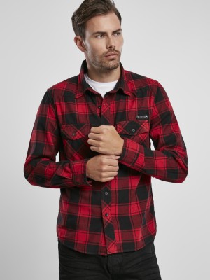 Мъжка карирана риза в червено и черно Brandit