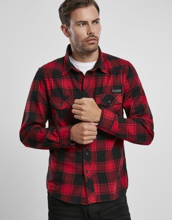 Мъжка карирана риза в червено и черно Brandit, Brandit, Ризи - Complex.bg