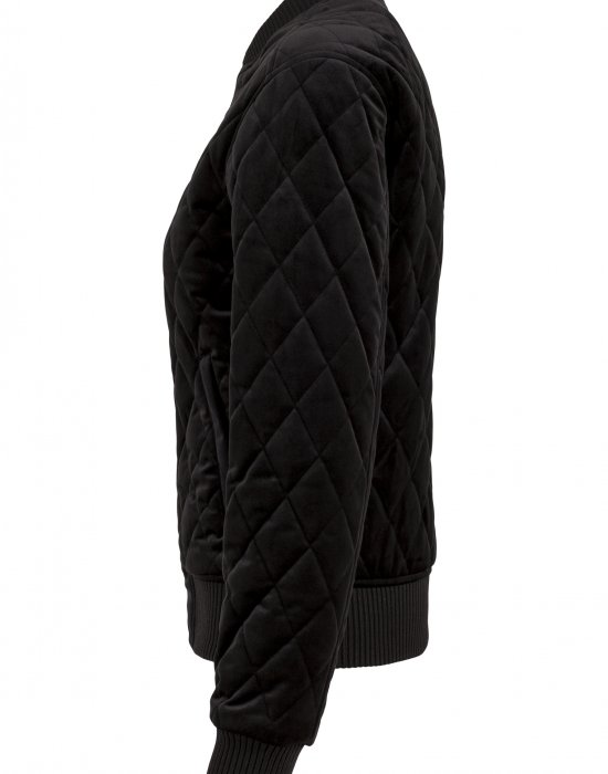 Дамско яке в черно от Urban Classics Ladies Diamond Quilt Velvet, Urban Classics, Жени - Complex.bg