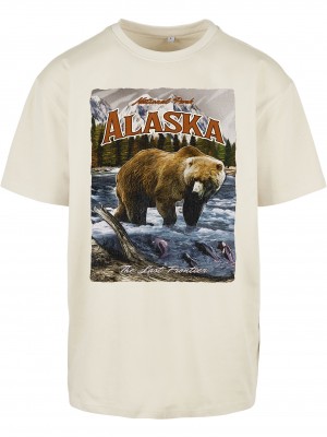 Мъжка тениска в пясъчен цвят Mister Tee Alaska Vintage