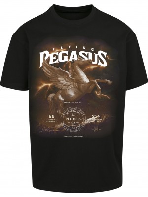 Мъжка тениска в черен цвят Mister Tee Pegasus 