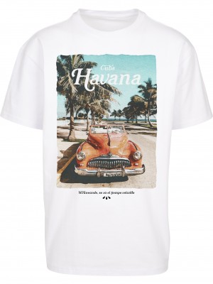 Мъжка тениска в бял цвят Mister Tee Havana Vibe 