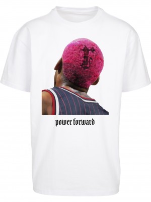 Мъжка тениска в бял цвят Mister Tee Power Forward