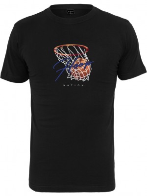Мъжка тениска в черен цвят Mister Tee Hoop Nation