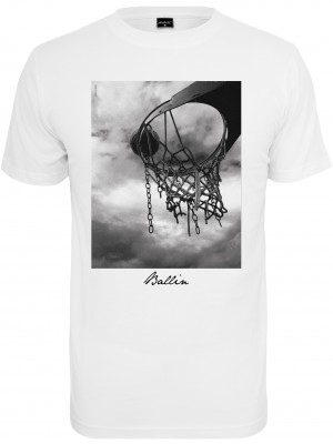 Мъжка тениска в бял цвят Mister Tee Ballin 2.0 