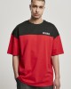 Мъжка тениска в черно и червено Urban Classics Oversized Color Block Logo Tee, Urban Classics, Тениски - Complex.bg