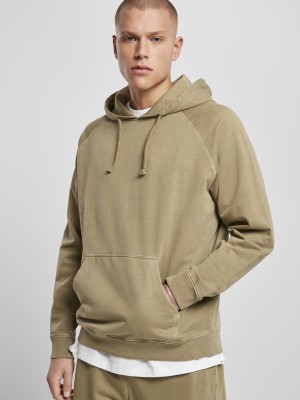Мъжки суичър в цвят каки Urban Classics Overdyed khaki 