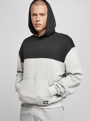 Мъжки суичър в сиво и черно Urban Classics Upper Block 