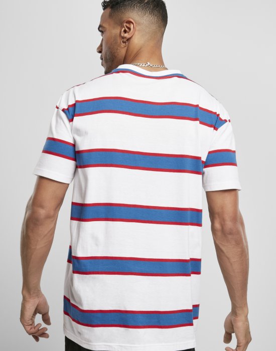 Мъжка раирана тениска в бял цвят Urban Classics Light Stripe, Urban Classics, Тениски - Complex.bg