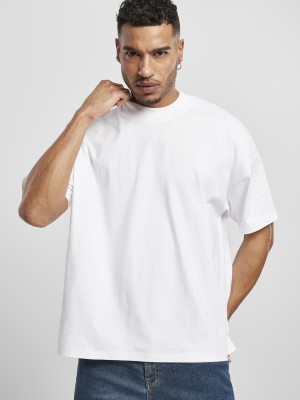 Мъжка тениска в бял цвят Urban Classics Mock Neck 