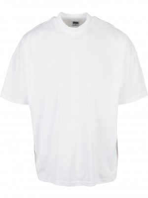 Мъжка тениска в бял цвят Urban Classics Mock Neck 