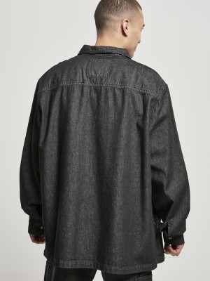 Мъжка дънкова риза в черен цвят Urban Classics Oversized Denim Shirt 