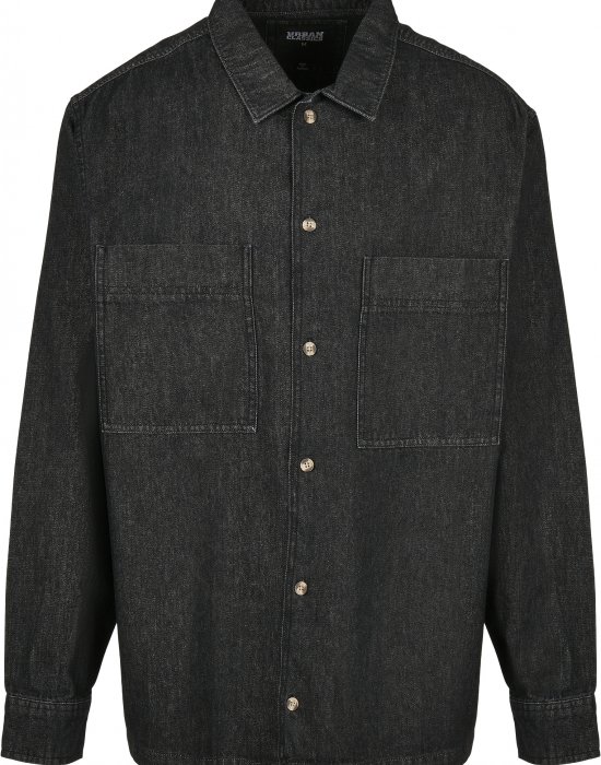 Мъжка дънкова риза в черен цвят Urban Classics Oversized Denim Shirt, Urban Classics, Ризи - Complex.bg