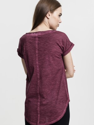 Дамска тениска Urban Classics в тъмночервен цвят