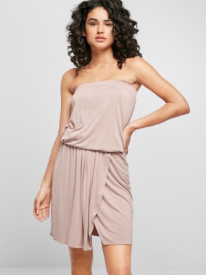 Дамска рокля в цвят пепел от рози Urban Classics Bandeau