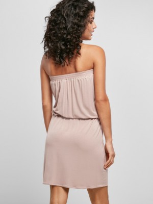 Дамска рокля в цвят пепел от рози Urban Classics Bandeau