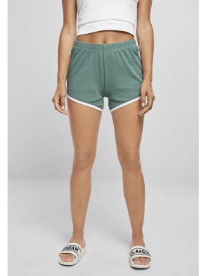 Дамски къси панталон в цвят мента Urban Classics от органичен памук