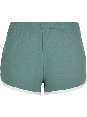 Дамски къси панталон в цвят мента Urban Classics от органичен памук