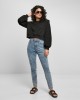 Дамска блуза в черен цвят Urban Classics Padded Shoulder Modal Terry Crewneck, Urban Classics, Блузи - Complex.bg