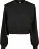 Дамска блуза в черен цвят Urban Classics Padded Shoulder Modal Terry Crewneck, Urban Classics, Блузи - Complex.bg